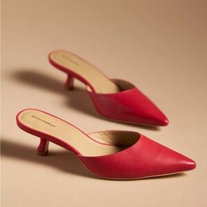 NWOT Reformation Wilda Kitten-Heel Mules - size 9.5